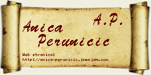 Anica Peruničić vizit kartica